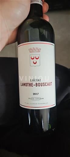 Bordeaux Pessac-Léognan Château Lamothebouscaut 2017
