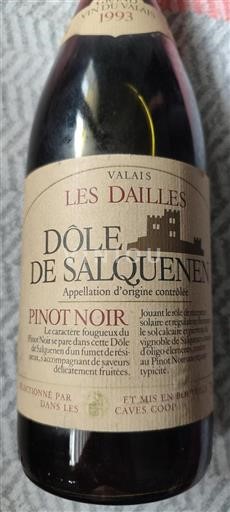 Vin Rouge sec Les Dailles 1993 Suisse Valais
