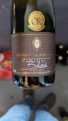 Vin Blanc demi-sec Balard Non millésimé France Bordeaux Crémant-de-bordeaux