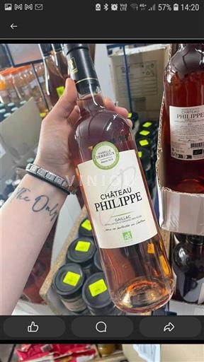 Vin Rosé sec Château Philippe 2023 France Sud-Ouest Gaillac