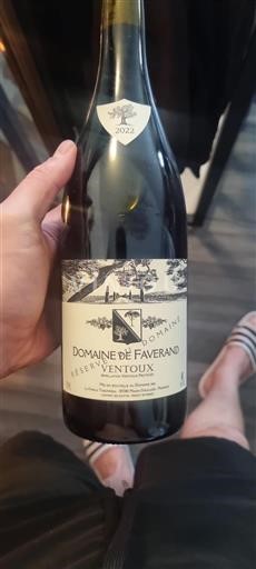 Rhône Valley Ventoux Domaine Faverand Réserve 2022