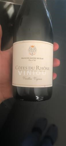 Rhônen laakso Côtes-du-rhône Françoisxavier Nicolas Père & Fils Vieilles Vignes 2019