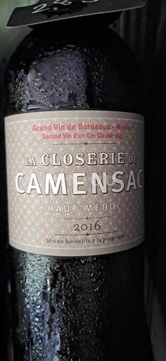 Bordeaux Haut-Médoc Château Camensac La Closerie de Camensac 2016