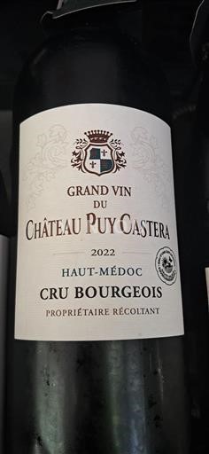 Bordeaux Haut-Médoc Cru Bourgeois Château Puy Castera 2022