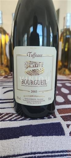 Vin Rouge sec Tuffeaux Lucien Lorieux 2003 France Vallée de la Loire Bourgueil AOC
