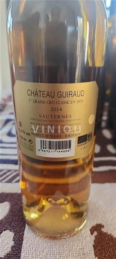 Bordeaux Sauternes Grand Cru Château Guiraud 2014