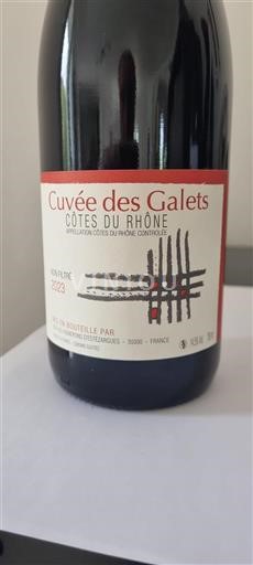 Rhônen laakso Côtes-du-rhône Vignerons Estézargues des Galets 2023