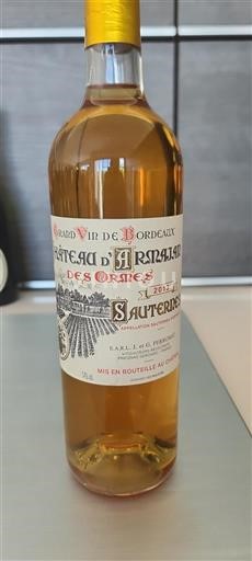 Bordeaux Sauternes Château Armajan Des Ormes 2013