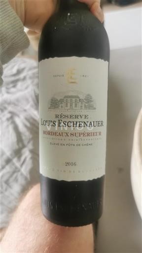 Vin Rouge sec Réserve Louis Eschenauer 2016 France Bordeaux Bordeaux supérieur