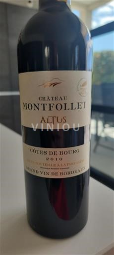 Bordeaux Côtes-de-bourg Château Montfollet Altus 2010