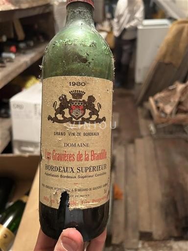 Bordeaux Bordeaux Supérieur Château Les Gravières De La Brandille 1980