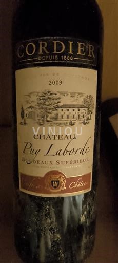 Bordeaux Bordeaux supérieur Château Puy Laborde 2009