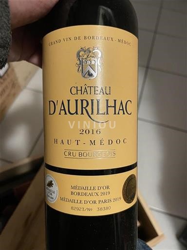 Bordeaux Haut-Médoc Cru Bourgeois Château Aurilhac 2016