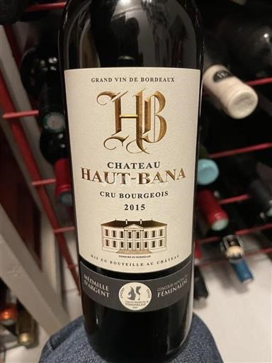 Bordeaux Médoc Cru Bourgeois Château Haut Bana 2015