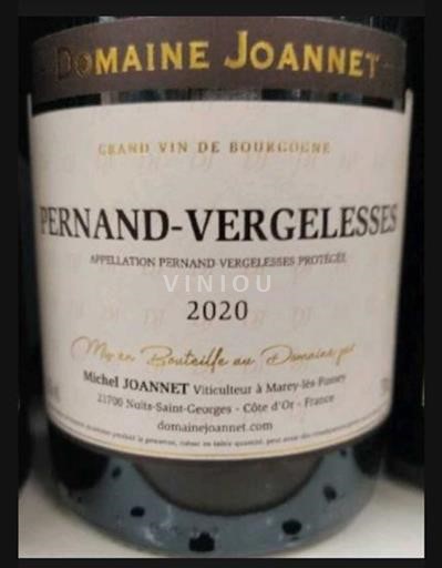 Bourgogne Pernand-vergelesses Domaine Joannet 2020