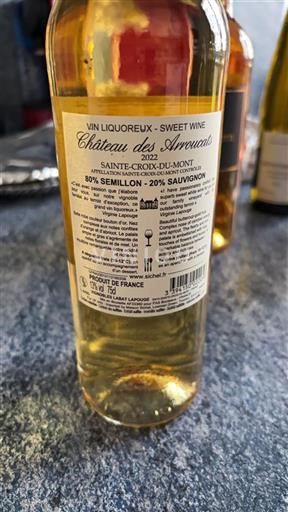 Bordeaux Sainte-Croix-Du-Mont Château Des Arroucats 2022