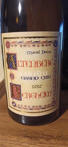 Elsass Alsace Grand Cru Domaine Marcel Deiss Altenberg de Bergheim 2020