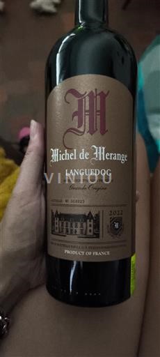 Vin Rouge sec Grande Origine Michel de Merange 2022 France Languedoc AOC