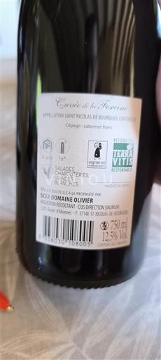 Loiren laakso Saint-Nicolas-De-Bourgueil Domaine Olivier de la Forcine 2023
