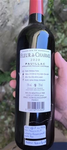 Bordeaux Pauillac Fleur De Charme 2020