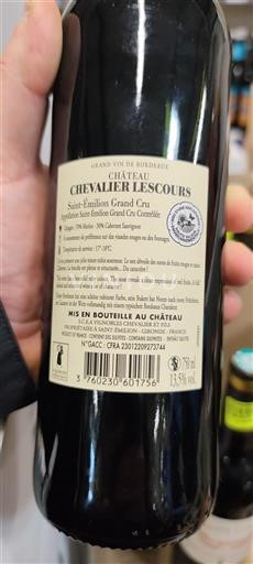 Bordeaux Saint-Émilion Grand Cru Chevalier Lescour Ohne Jahrgang