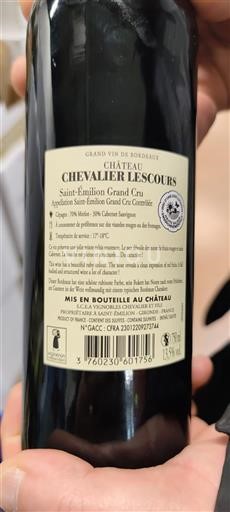 Bordeaux Saint-Émilion Grand Cru Chevalier Lescour Ohne Jahrgang