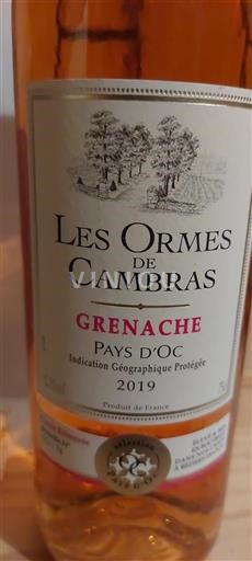 Languedoc a Roussillon Pays d'Oc Les Ormes De Cambra Grenache 2019