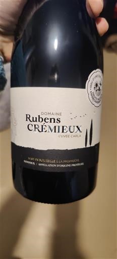 Rhône-dalen Ventoux Domaine Rubens Crémieux Carla Ikke årgangsbestemt