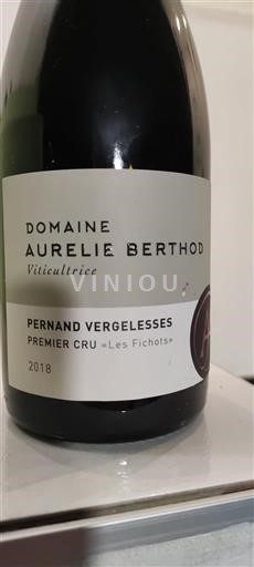 Bourgogne Pernand-vergelesses Premier Cru Domaine Aurélie Berthod Les Fichots 2018
