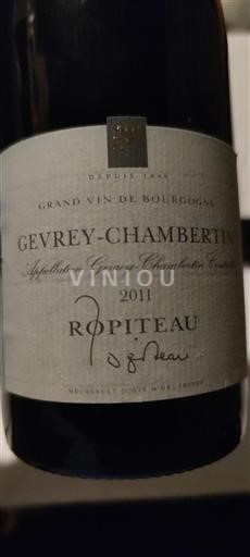 Bourgogne Gevrey-chambertin Ropiteau 2011