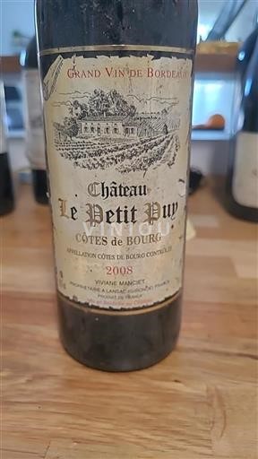 Burdeos Côtes-de-bourg Château Le Petit Puy 2008