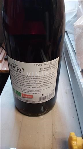 Rhône Valley Tavel Château Manissy Tête de 2023