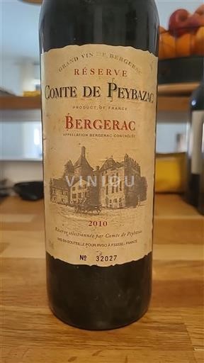 Zuidwest-Frankrijk Bergerac Comte De Peybazac Réserve 2010