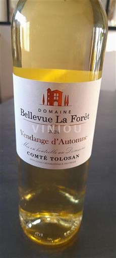 Vin Blanc sec Vendange d'Automne Domaine Bellevue La Forêt 2024 France Sud-Ouest Comté tolosan