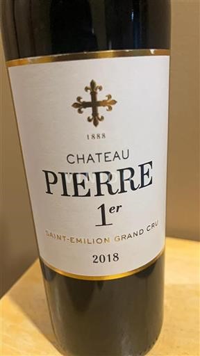 Bordeaux Saint-Émilion Château Pierre 1er 2018