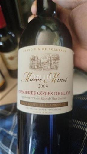 Bordeaux Côtes-de-blaye Maine Minot 2004 2004