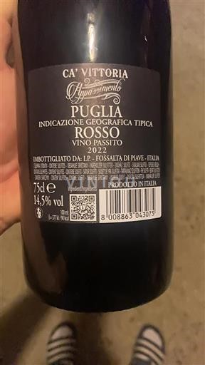 Apulia Puglia Ca' Vittoria Appassimento 2022