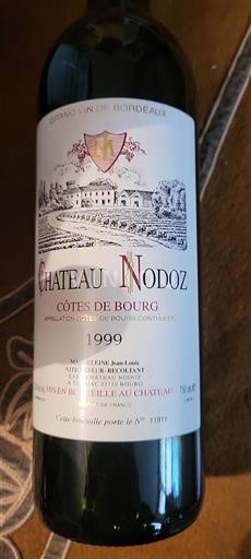 Bordeaux Côtes-de-bourg Château Nodot 1999