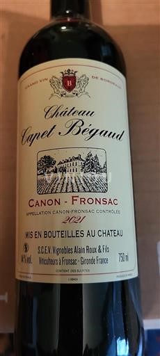 Bordeaux Canon-Fronsac Château Capet Bégaud 2021