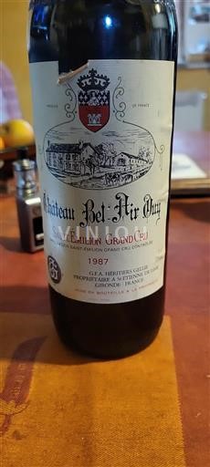 Bordeaux Saint-Émilion Grand Cru Grand Cru Château Belairouÿ 1987