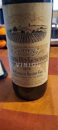 Bordeaux Saint-Émilion Grand Cru Château Grandpeylescours 1979