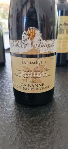 Valle del Rodano Cairanne Camille Cayran La Réserve 2005