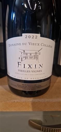 Bourgogne Fixin Domaine Vieux College Vieilles Vignes 2022
