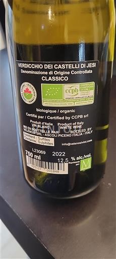 Marke Verdicchio iz Castelli di Jesi Velenosi 2022