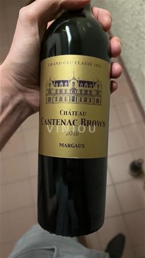 Bordeaux Margaux Grand Cru Château Cantenac Brown 2016