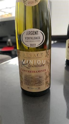 Vin Blanc sec Gewurztraminer Kleinbuhr 2022 France Alsace