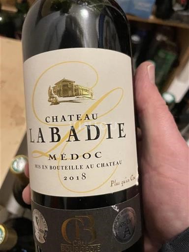 Bordeaux Médoc Cru Bourgeois Château Labadie 2018