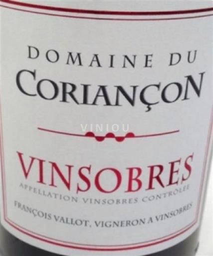 Valle del Rodano Vinsobres Domaine Vallot Domaine du Coriançon 2016