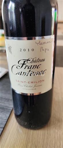 Bordeaux Saint-Émilion Château Franc Cantenac 2010