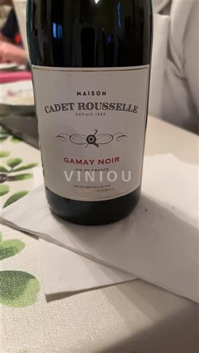 Vin Rouge sec Gamay Noir Maison Cadet Rousselle Non millésimé France Beaujolais AOC